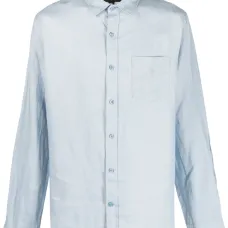 Льняная рубашка с длинными рукавами