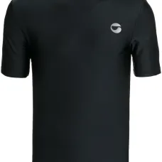 Футболка с высоким воротником и логотипом