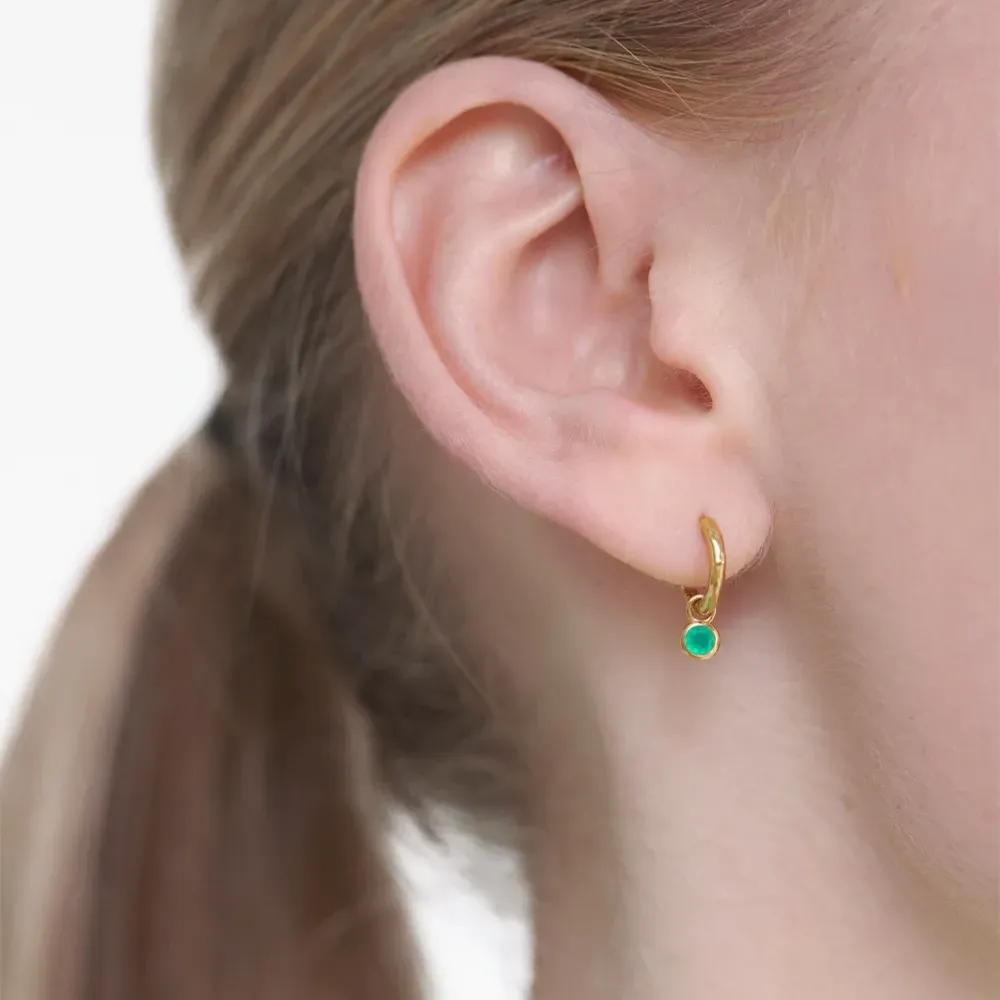 Серьги-хагги с ониксами