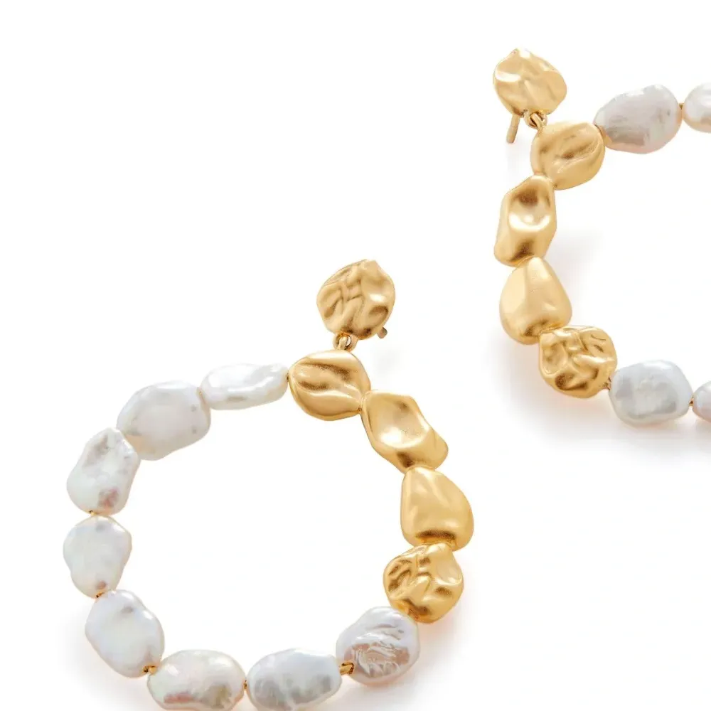 Серьги-подвески с перламутром Серьги-подвески с перламутром