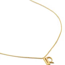 Позолоченное колье с подвеской R
