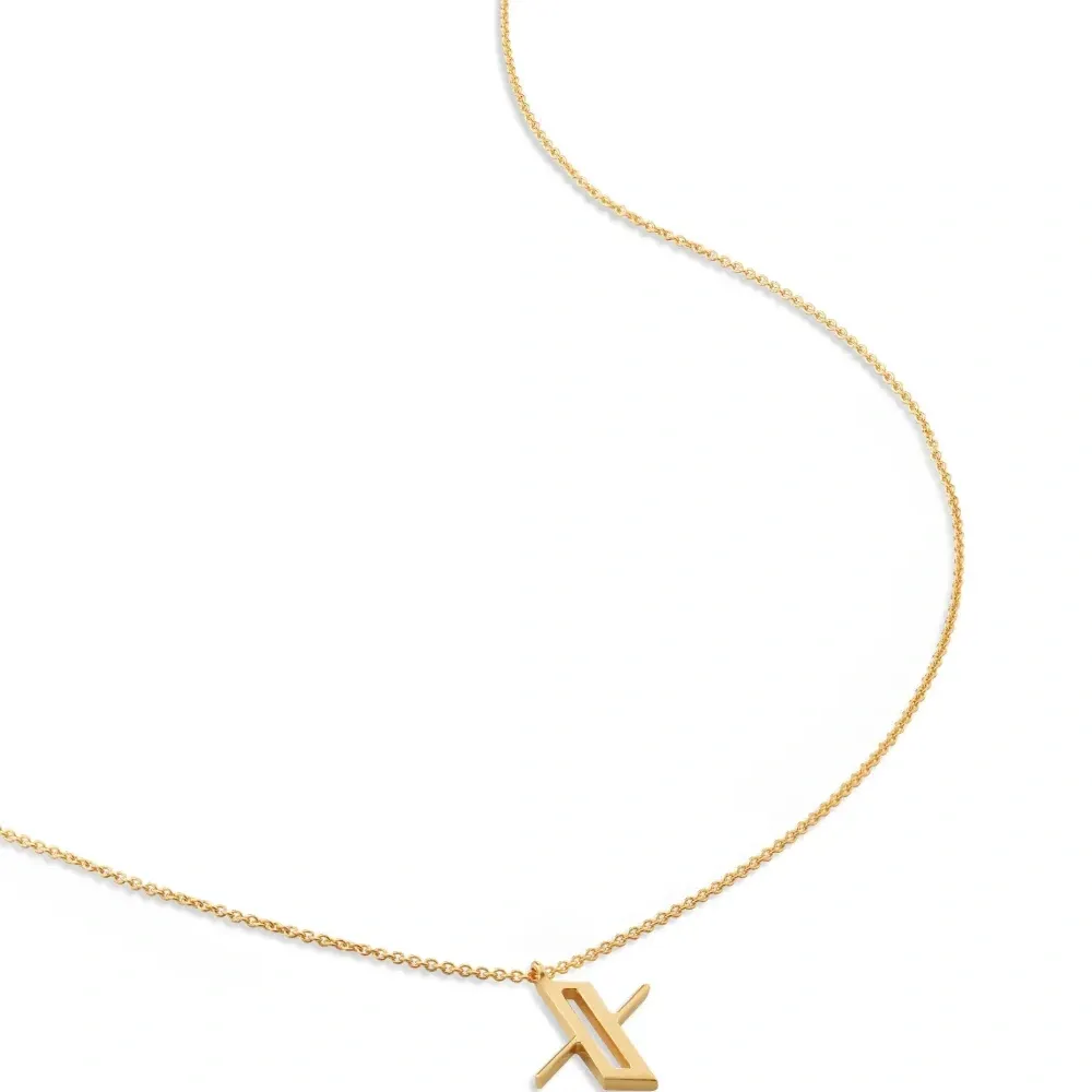 Позолоченное колье Alphabet X Позолоченное колье Alphabet X