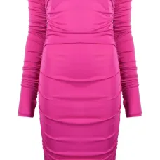 Платье с открытыми плечами и сборками Платье с открытыми плечами и сборками