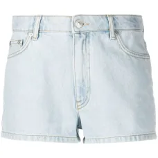 Джинсовые шорты с вышитым логотипом Джинсовые шорты с вышитым логотипом