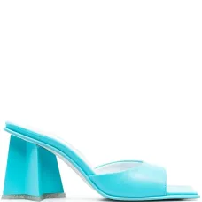 Square-toe block-heel sandals