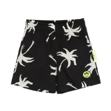 Шорты с эластичным поясом и графичным принтом