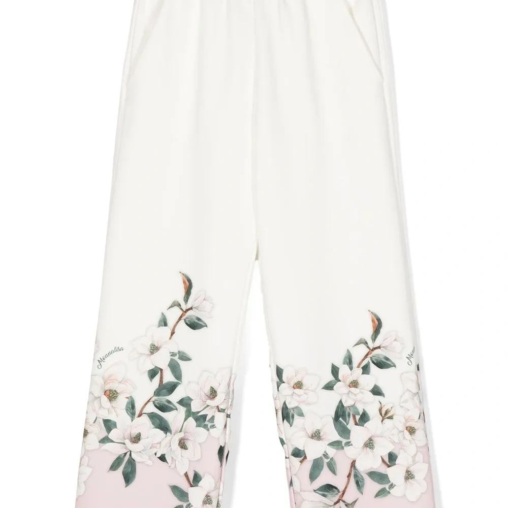 Прямые брюки с цветочным принтом