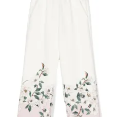 Прямые брюки с цветочным принтом