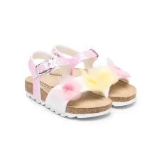 Сандалии с цветочной аппликацией