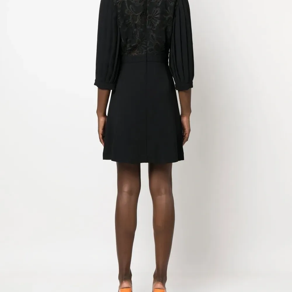 Платье мини с цветочным принтом