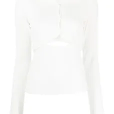 Трикотажный топ с вырезами