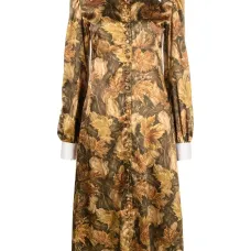 Платье-рубашка с принтом