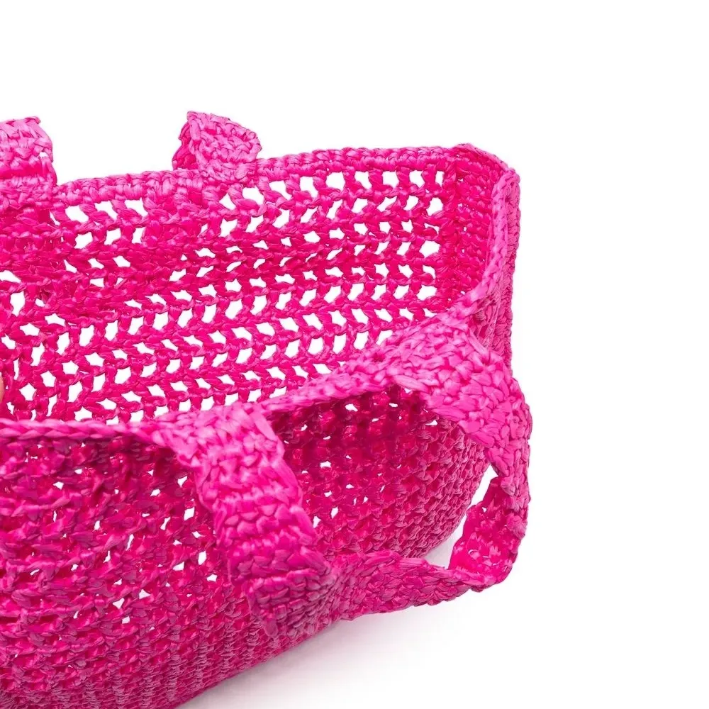 Соломенная сумка-тоут с нашивкой-логотипом