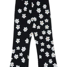 Трикотажные брюки с цветочным принтом