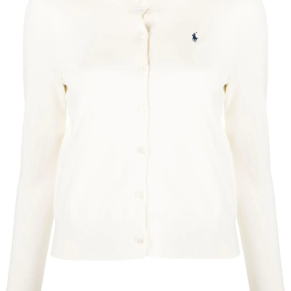 Кардиган с вышитым логотипом