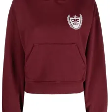 Укороченное худи с логотипом Укороченное худи с логотипом