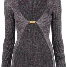 Кардиган с V-образным вырезом и блестками