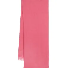 Шарф из смеси шелка и льна с бахромой