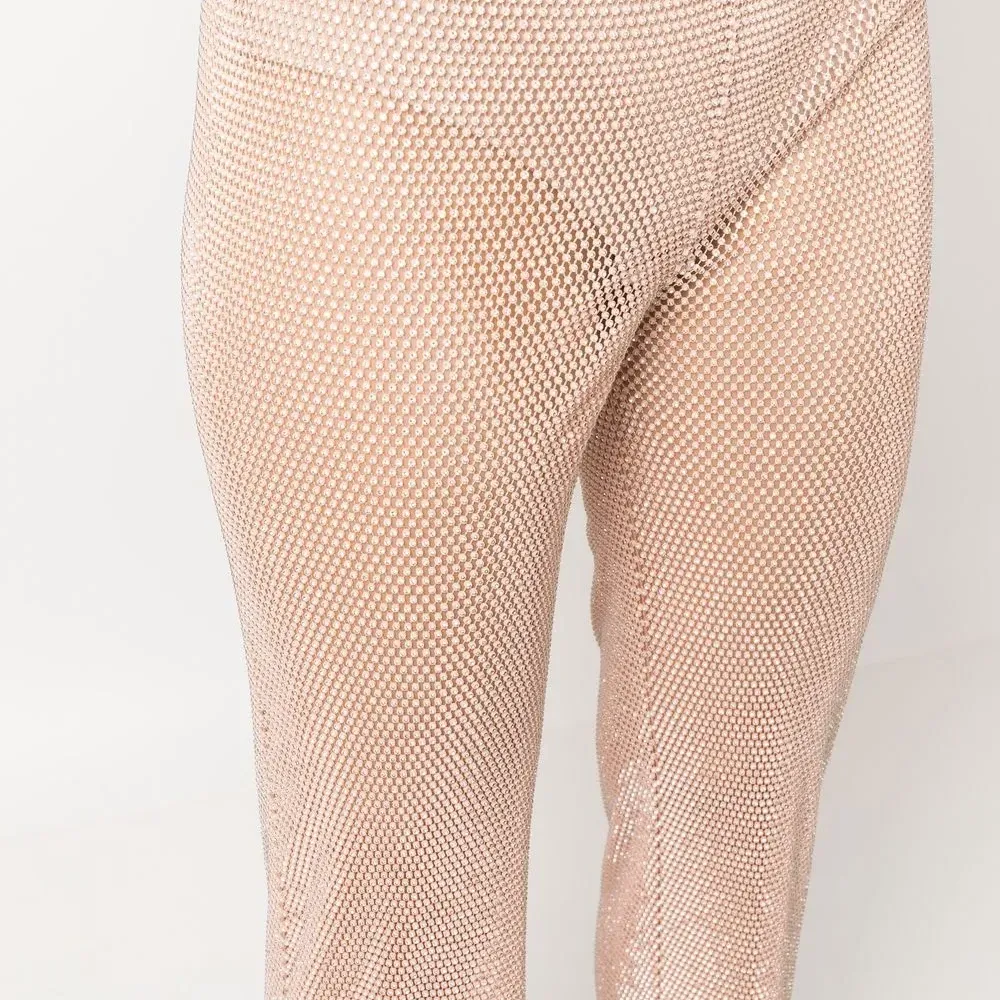 Прямые брюки со стразами