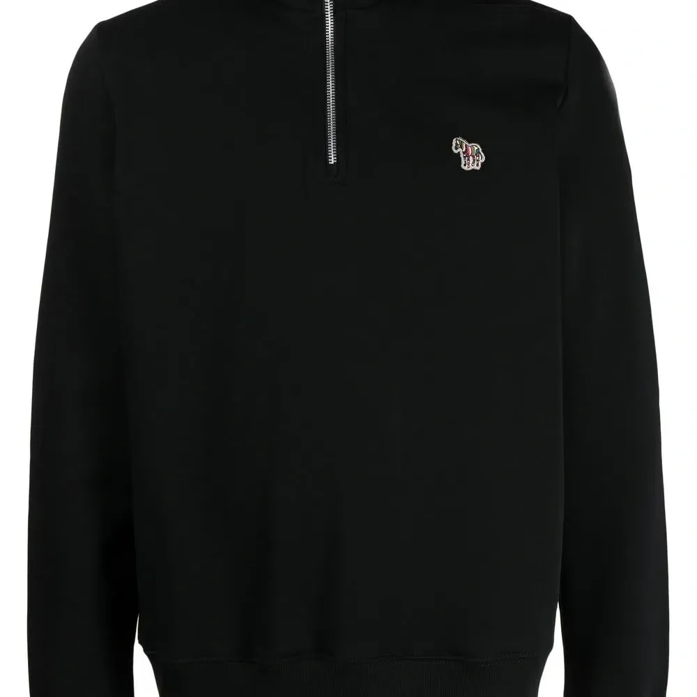 Толстовка с высоким воротником и вышитым логотипом