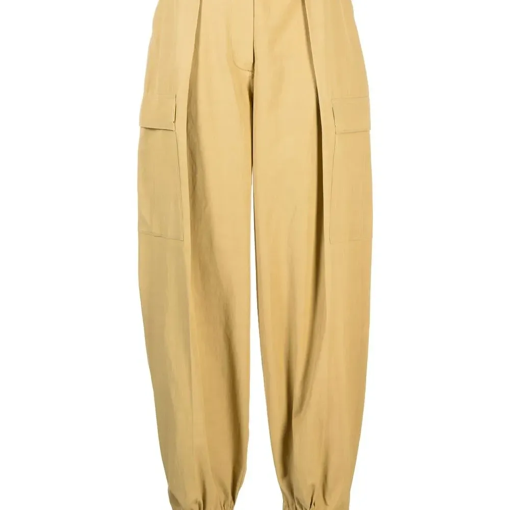 Брюки карго с завышенной талией