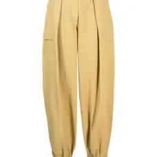 Брюки карго с завышенной талией