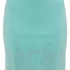 Трикотажная юбка с заклепками