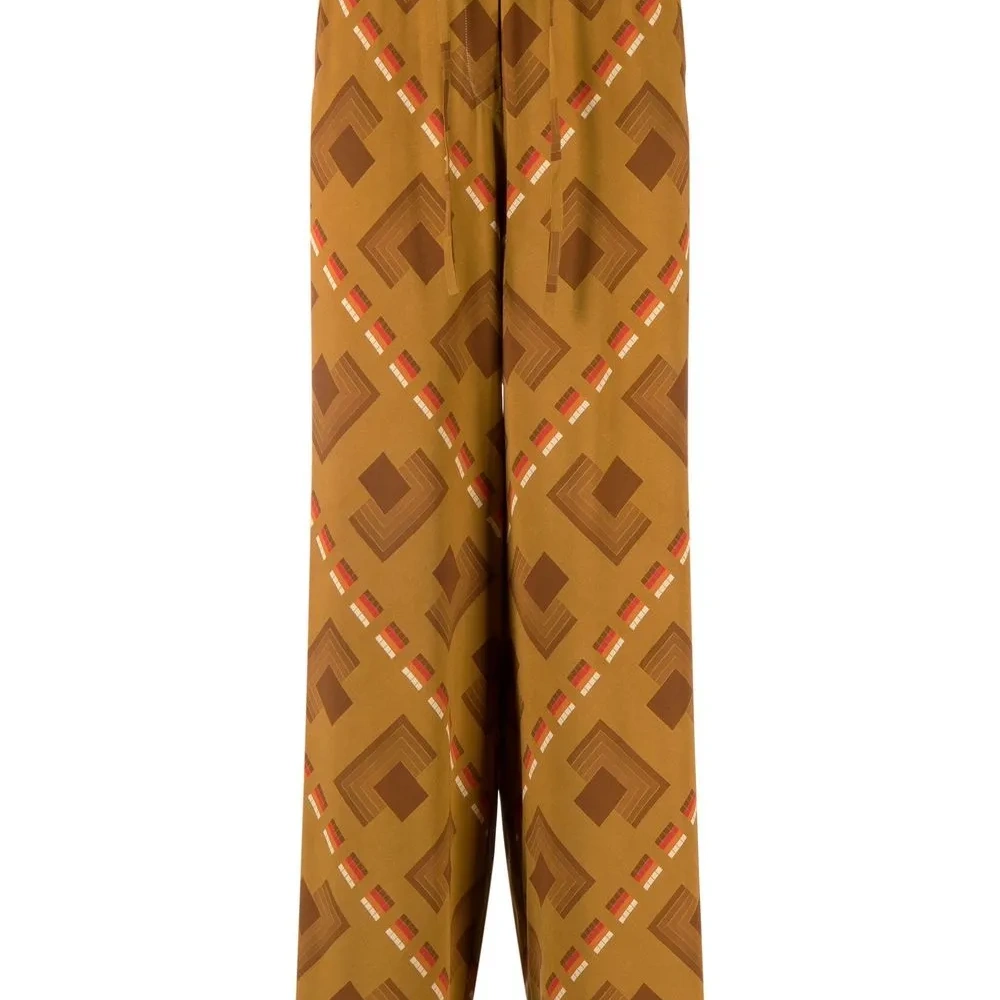 Широкие брюки с узором