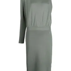 Трикотажное платье асимметричного кроя