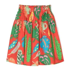 Юбка из органического хлопка с графичным принтом