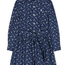 Платье-рубашка с цветочным принтом