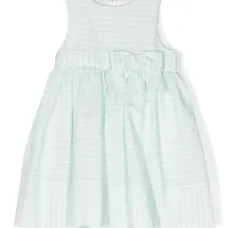 Полосатое платье с бантом