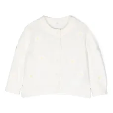 Кардиган на пуговицах с цветочной вышивкой