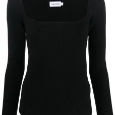 Трикотажный топ с длинными рукавами