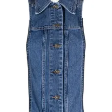 Джинсовый жилет на пуговицах Джинсовый жилет на пуговицах