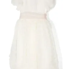 Шелковое платье с цветочной аппликацией