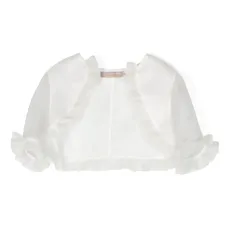 Шелковый жакет с оборками