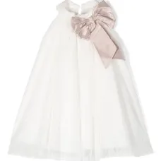 Кружевное платье с бантом