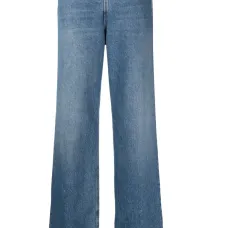 Джинсы свободного кроя с пряжкой-логотипом