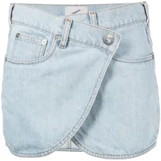 Джинсовая мини-юбка асимметричного кроя Джинсовая мини-юбка асимметричного кроя