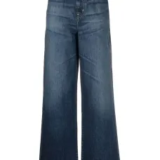 Прямые джинсы с завышенной талией