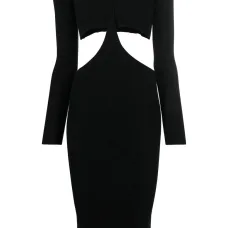 Трикотажное платье с вырезами
