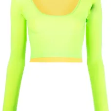 Укороченный топ с длинными рукавами