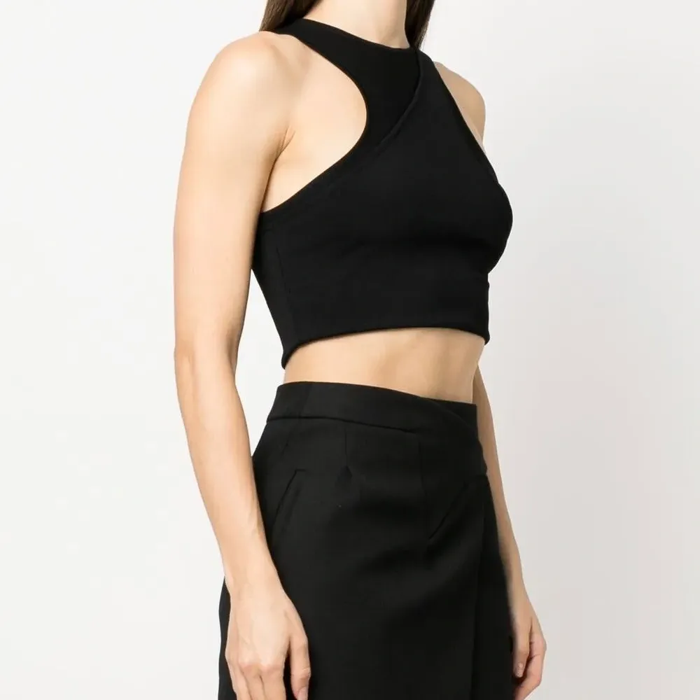 Укороченный топ тонкой вязки