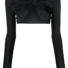 Топ со сборками и вырезом