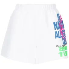 Шорты с эластичным поясом и надписью Шорты с эластичным поясом и надписью