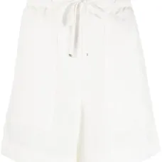 Льняные шорты с завышенной талией