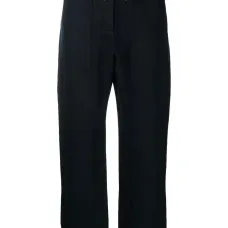 Льняные зауженные брюки