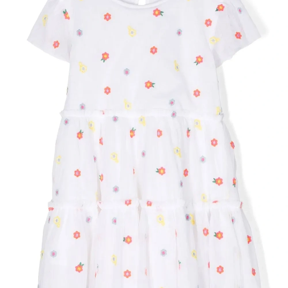 Ярусное платье с цветочным принтом