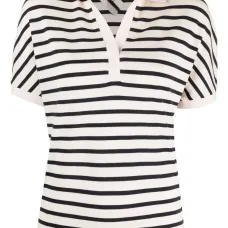 Полосатая футболка с разрезом